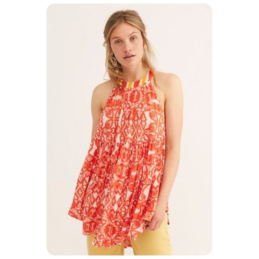 ! Free People Mimi Sleeveless Tunic Combo Top sz S